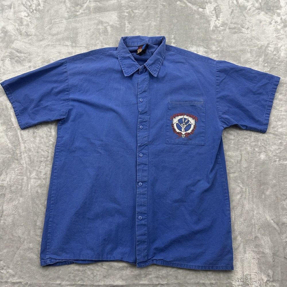 Rare Vintage 1994 Sun Sportswear Looney Tunes Streetwear Men's Button Up Shirt L